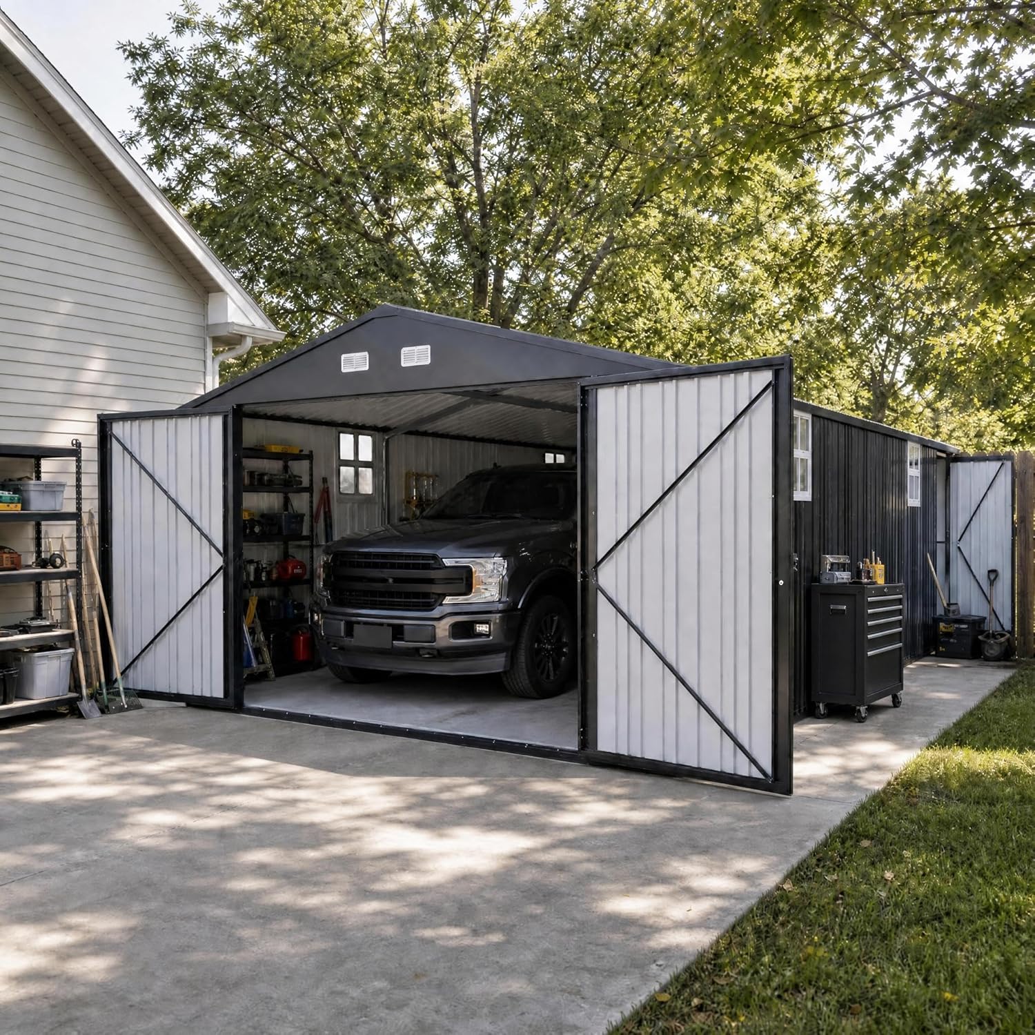 IDEALHOUSE 12x25 metal garage shed review,IDEALHOUSE 12x25 shed review and rating,is IDEALHOUSE metal garage shed worth buying,IDEALHOUSE metal shed review pros cons,IDEALHOUSE metal garage shed honest opinion,IDEALHOUSE 12x25 metal shed review verdict unboxing — what is included in the package