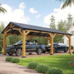Image 1 of Jocisland 12x24 cedar wood carport review