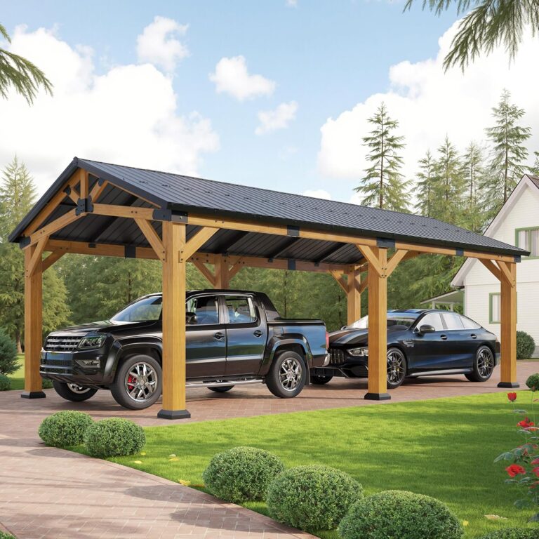 Jocisland 12x24 Cedar Wood Carport Review: Our Honest Take 21 Image 1 of Jocisland 12x24 cedar wood carport review