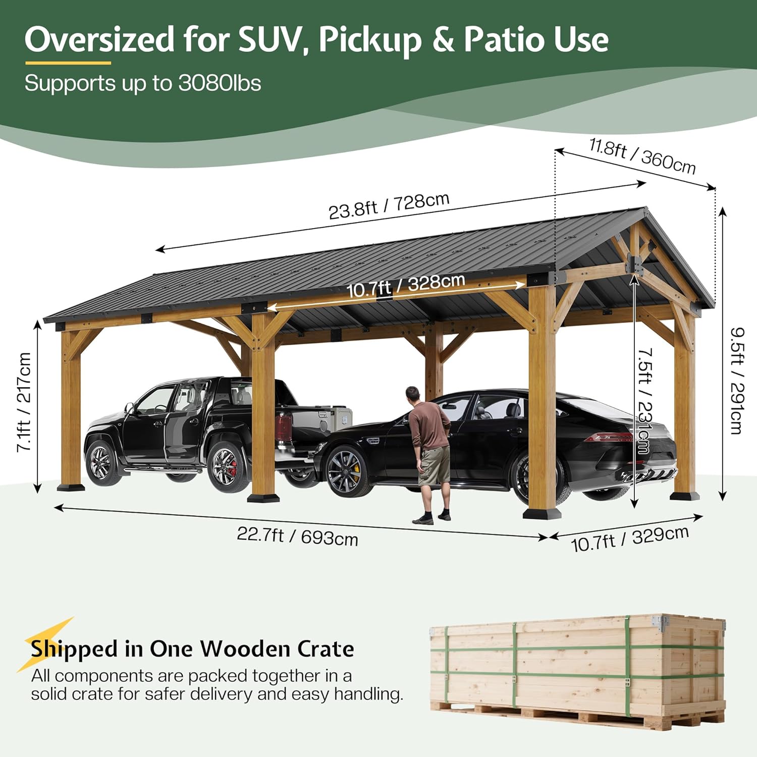 Jocisland 12x24 Cedar Wood Carport Review: Our Honest Take 2 Jocisland 12x24 cedar wood carport review performance testing over multiple weeks