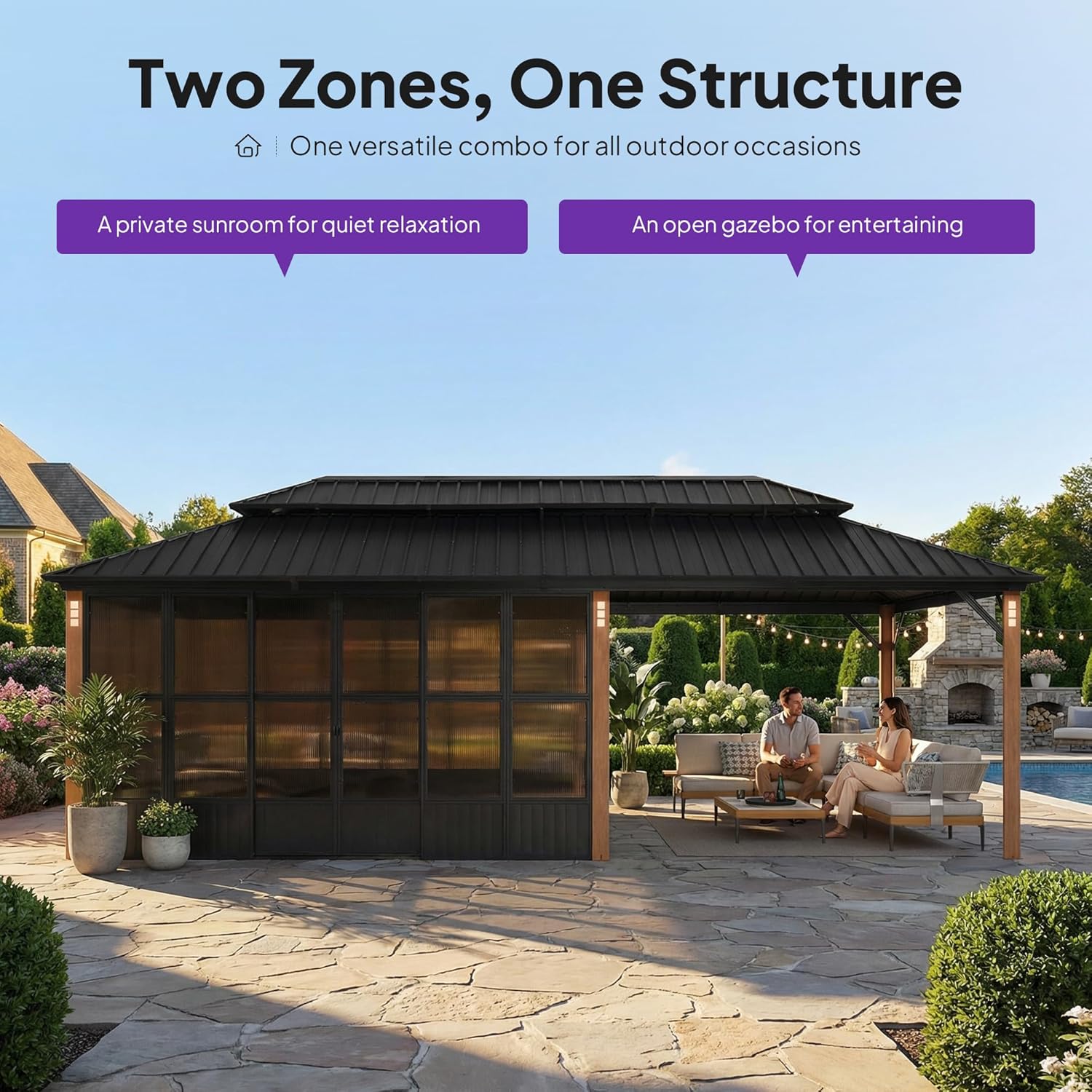 Setting up the PURPLE LEAF gazebo review,PURPLE LEAF gazebo review and rating,PURPLE LEAF hardtop gazebo review pros cons,PURPLE LEAF gazebo review honest opinion,is PURPLE LEAF gazebo worth buying,PURPLE LEAF gazebo review verdict for the first time