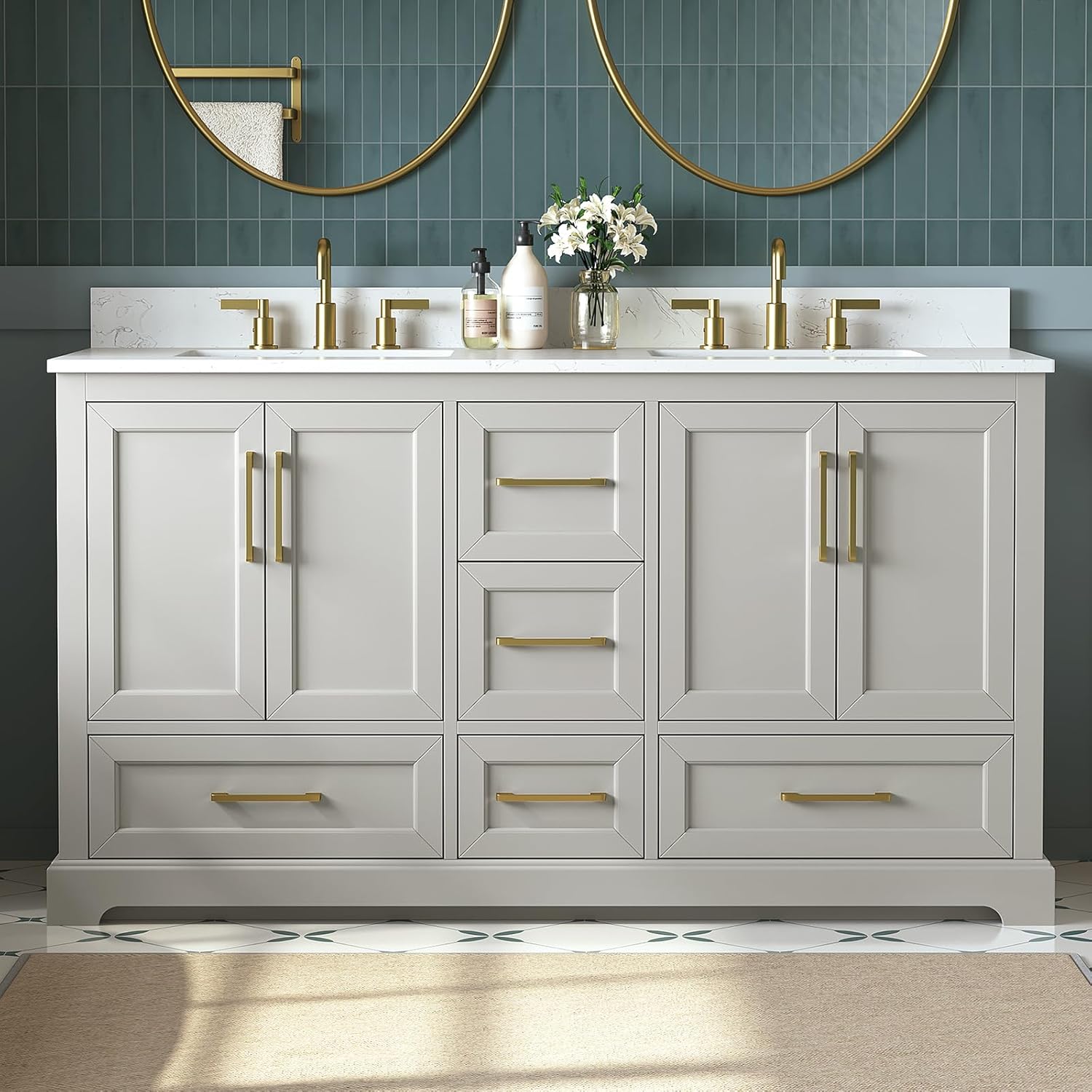 DELUXE LIVING 60 inch vanity review,60 inch double sink vanity review honest opinion,DELUXE LIVING bathroom vanity review pros cons,60 inch solid wood bathroom vanity review and rating,is DELUXE LIVING vanity worth buying review,60 inch greige vanity review verdict unboxing — first impressions and package contents