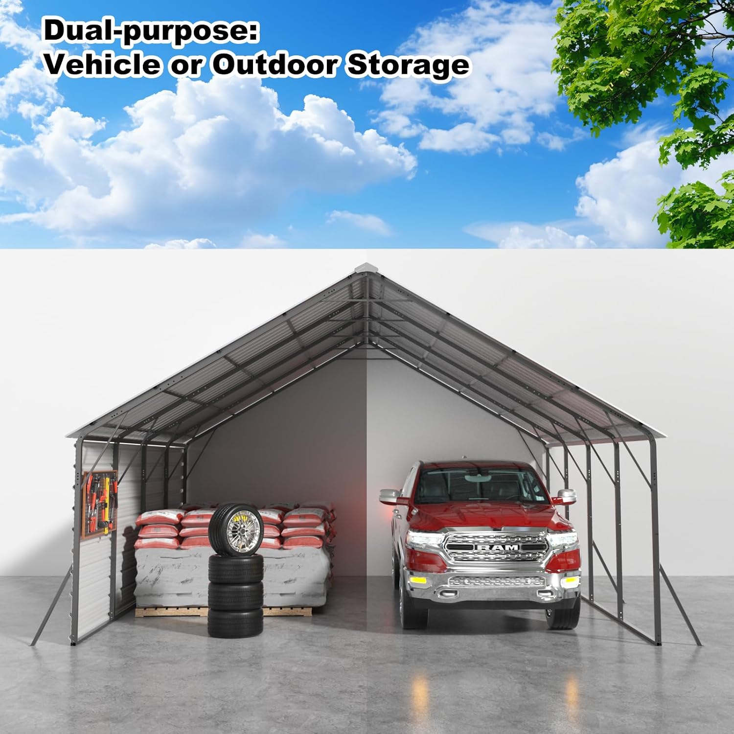 Step-by-step setup guide for FLOUREE 20x20 metal carport review,FLOUREE 20x20 carport review rating,20x20 metal carport review pros cons,FLOUREE carport review honest opinion,enclosed carport for trucks review,vertical roof carport review verdict