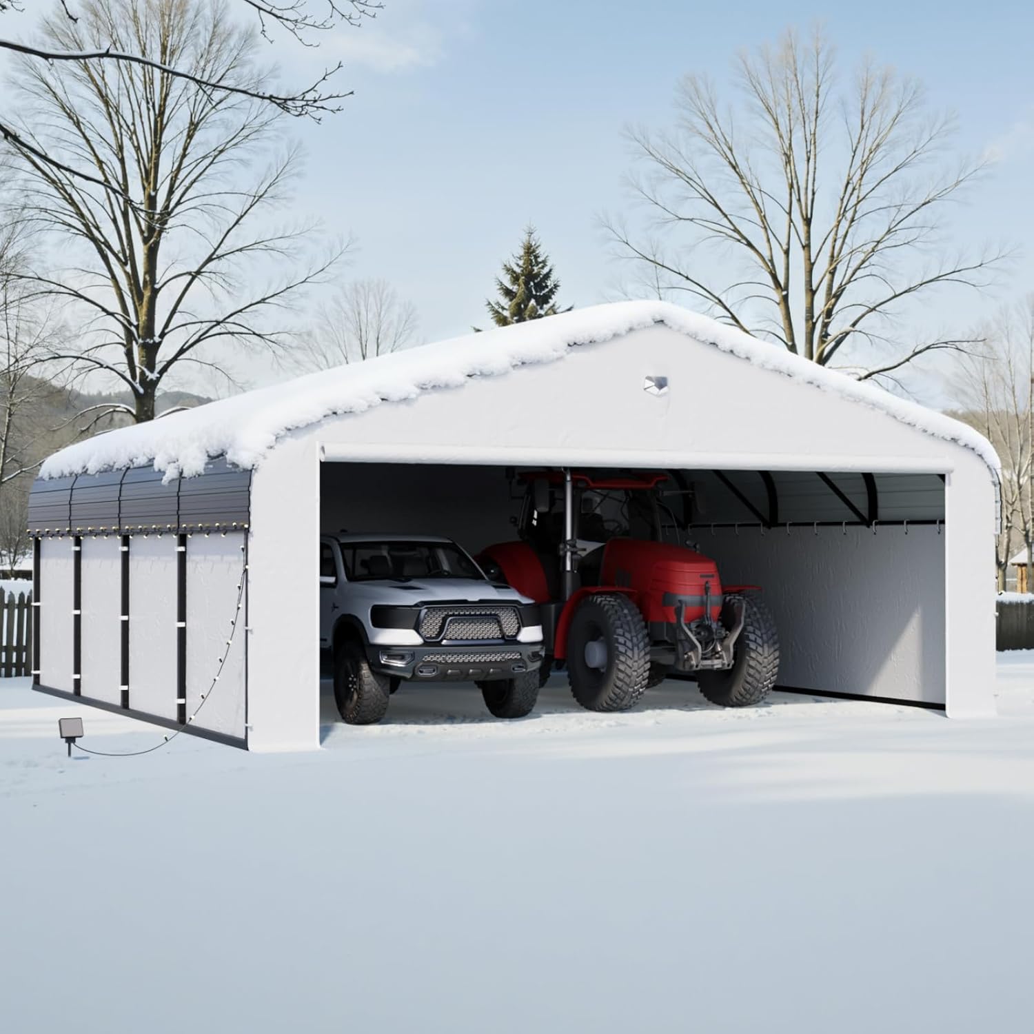 Sannwsg 20x20 Metal Carport Review: Honest Verdict for Snow 1 Sannwsg 20x20 metal carport review unboxing — what comes in the box