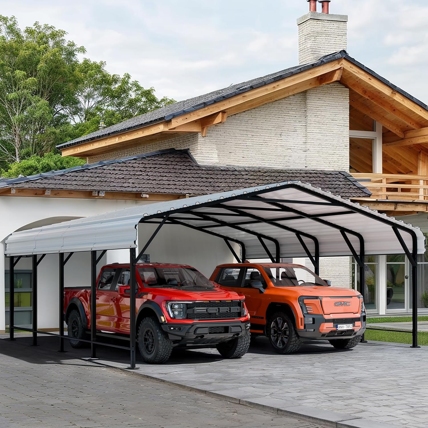 Shintenchi metal carport review, Shintenchi metal carport pros cons, Shintenchi metal carport honest review build quality and materials close-up