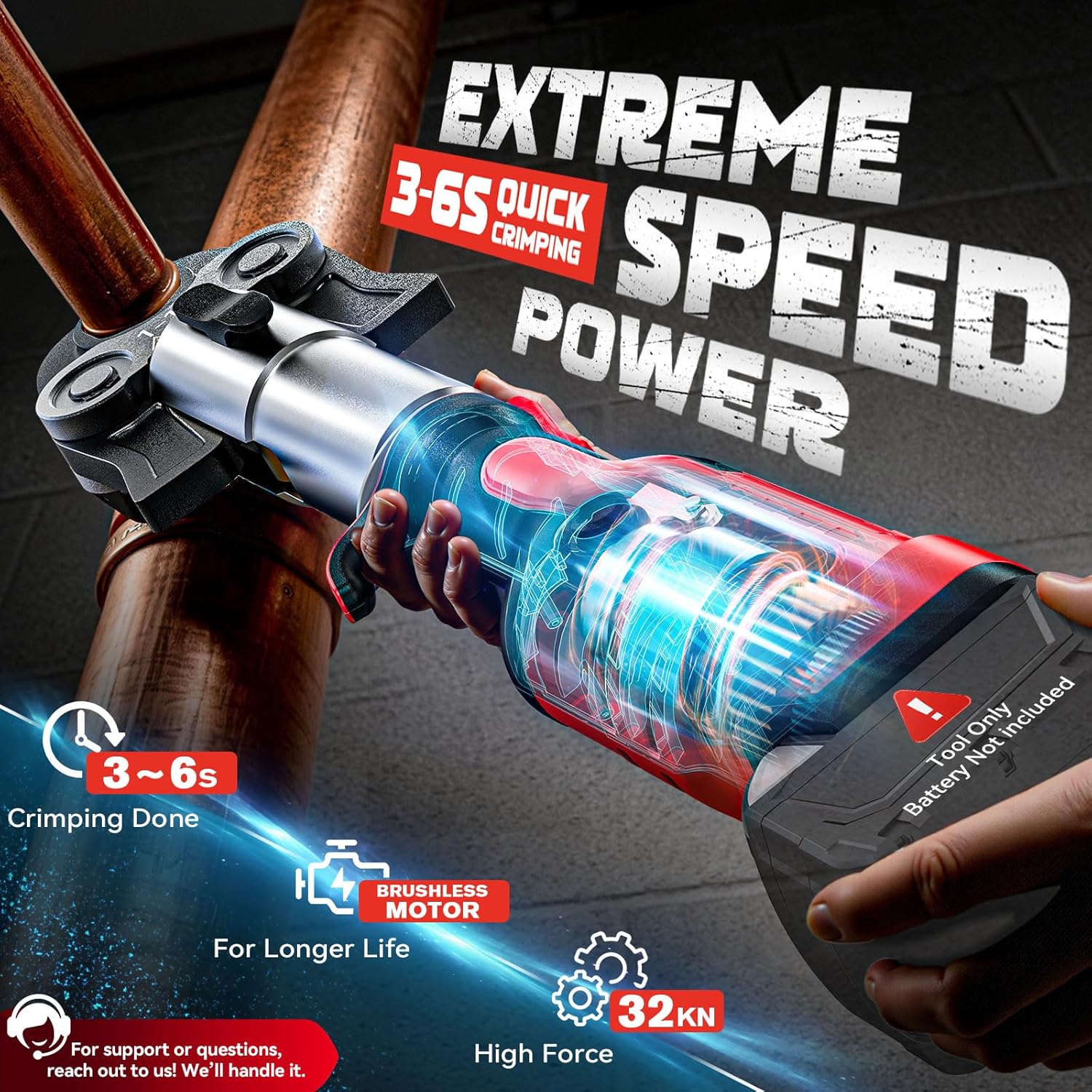 ecarke pro press tool review performance testing over multiple weeks on copper pipes showing the tool in use