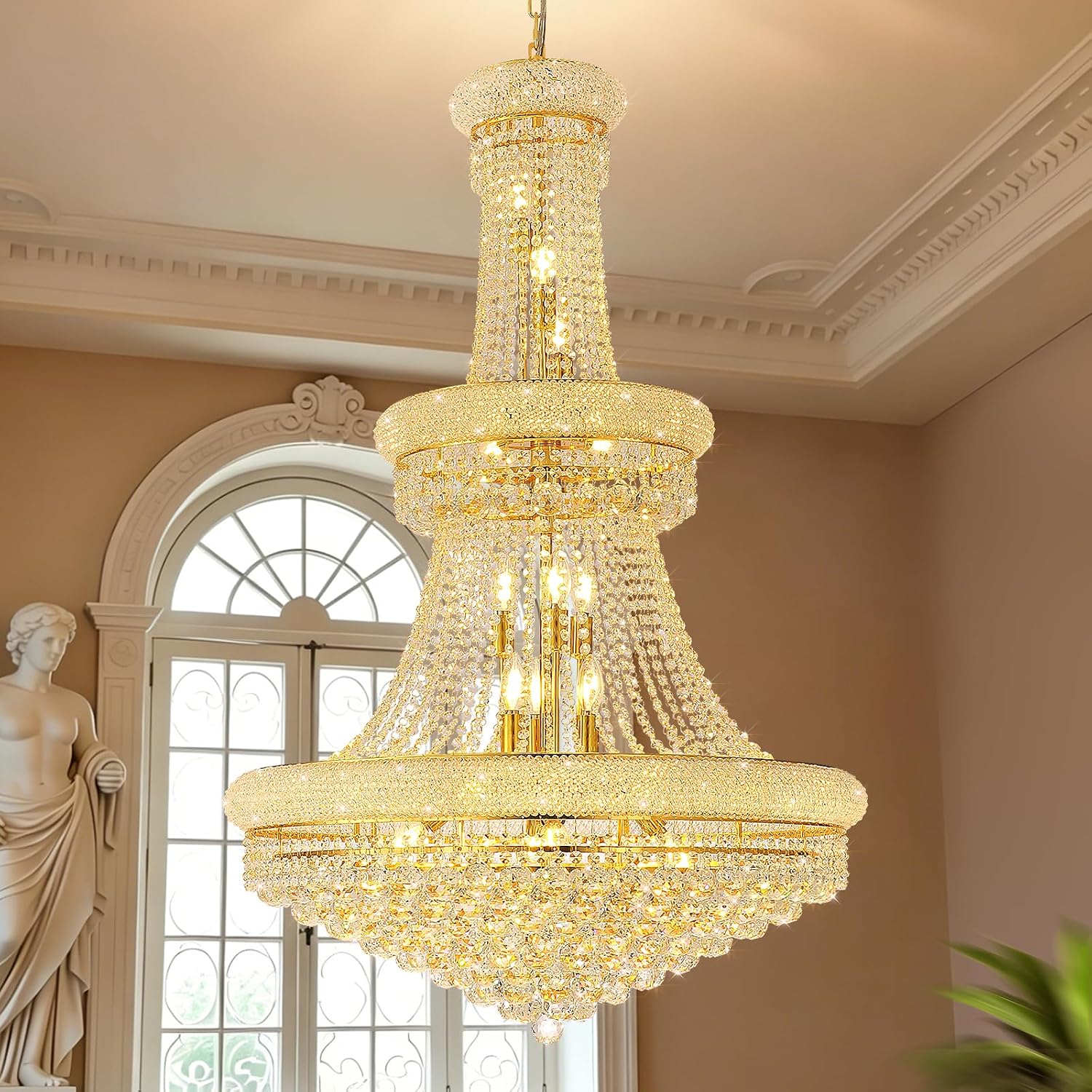 high ceiling chandelier review,27 lights chandelier review,large foyer chandelier review,modern gold crystal chandelier review,chandelier for high ceiling review and rating,is high ceiling chandelier worth buying unboxing — first impressions and build quality assessment