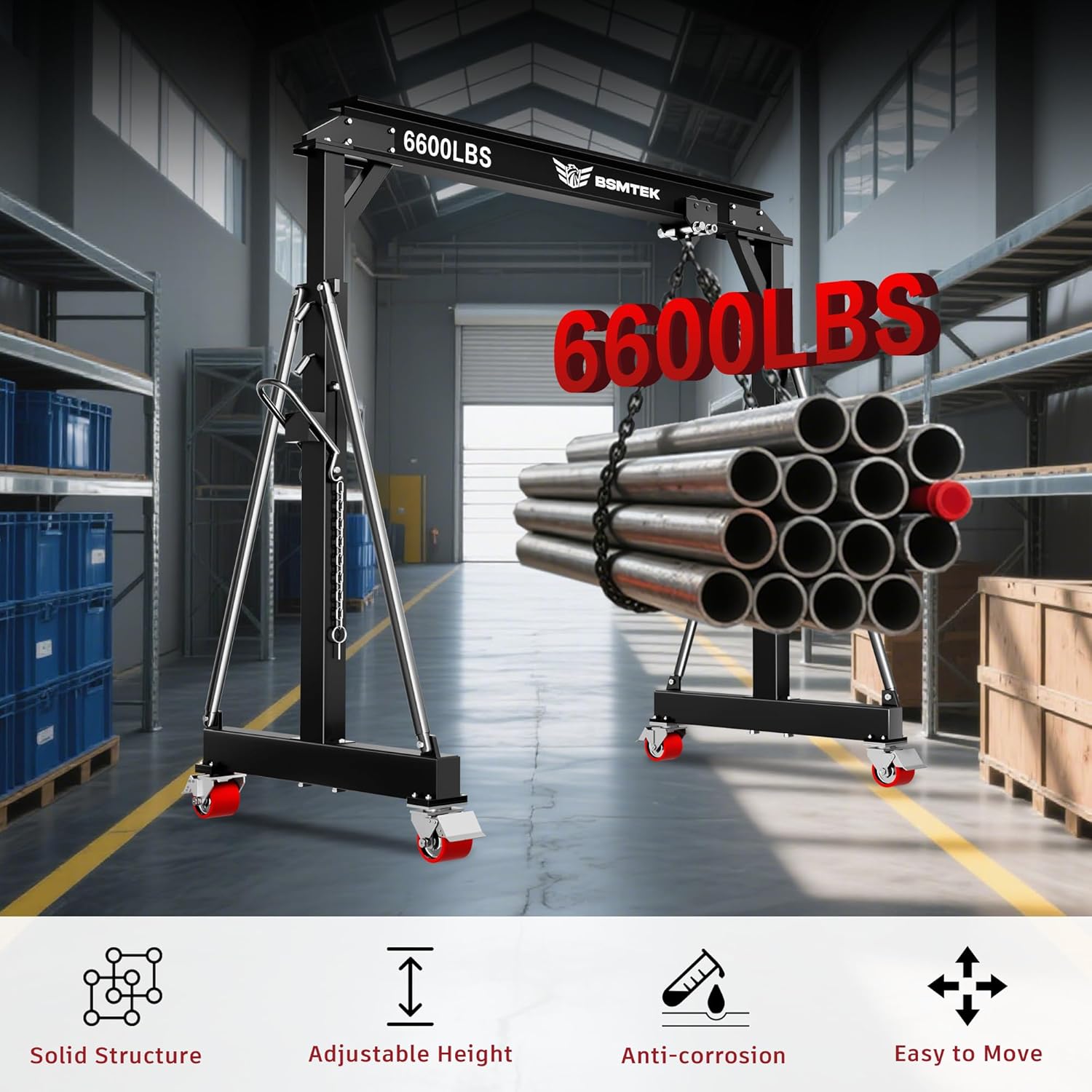 BSMTEK gantry crane review,BSMTEK gantry crane review and rating,BSMTEK gantry crane review pros cons,BSMTEK gantry crane review honest opinion,BSMTEK gantry crane review verdict,6600lbs gantry crane review worth buying after weeks of real-world daily use