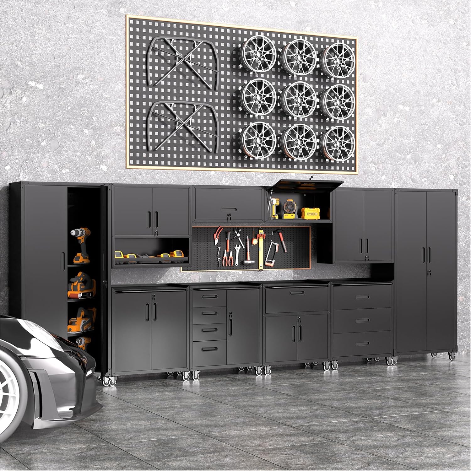 FLIXELIO garage storage cabinets review, week-by-week testing diary