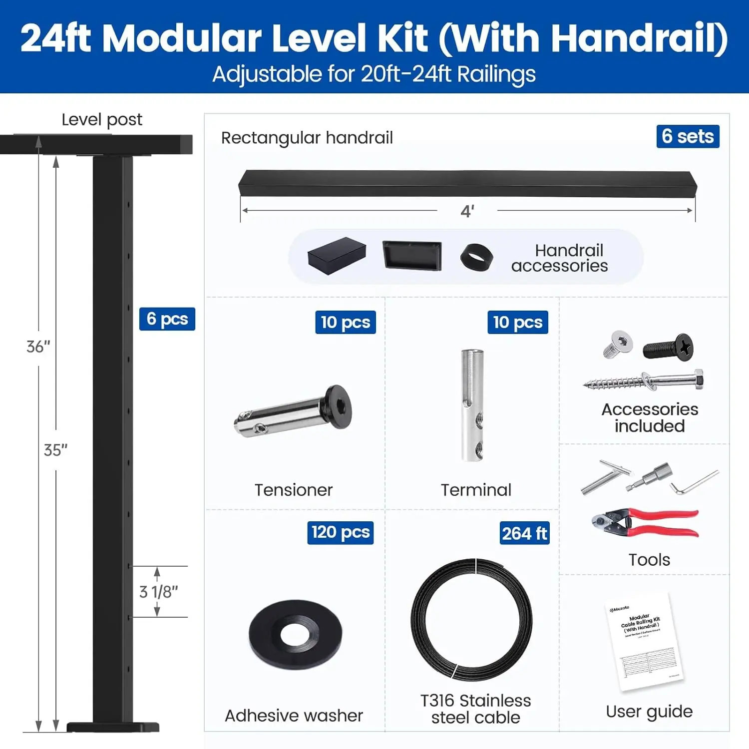 Muzata cable railing kit review,Muzata cable railing review and rating,is Muzata cable railing kit worth buying,Muzata cable railing review pros cons,Muzata cable railing review honest opinion,Muzata cable railing review verdict — features that matter in real use