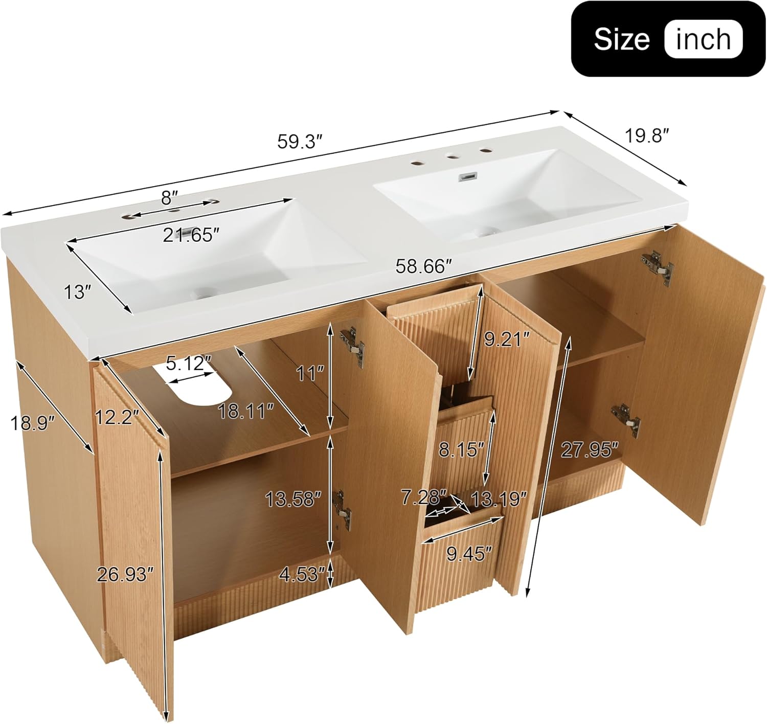 Virubi 60 inch double bathroom vanity review,Virubi double vanity review and rating,is Virubi bathroom vanity worth buying,Virubi vanity review pros cons,Virubi double sink vanity honest review,Virubi 60 inch vanity review verdict — design and build quality detail