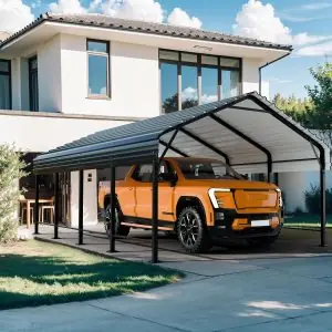 Image 1 of Shintenchi 12x20 Metal Carport Review