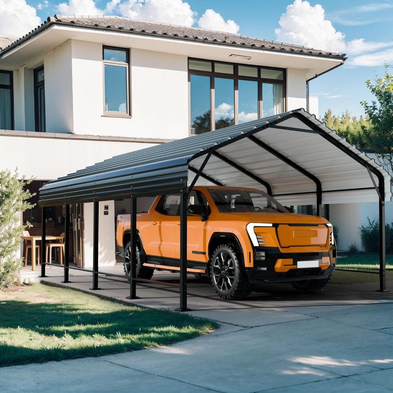 Image 1 of Shintenchi 12x20 Metal Carport Review