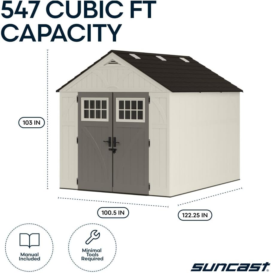 Suncast 8x10 Review: Our Honest Pros & Cons Verdict 4 Suncast 8x10 Review,Suncast 8x10 shed review and rating,is Suncast 8x10 shed worth buying review,Suncast Tremont shed review pros cons,Suncast 8x10 shed review honest opinion,Suncast Tremont shed review verdict — performance test results