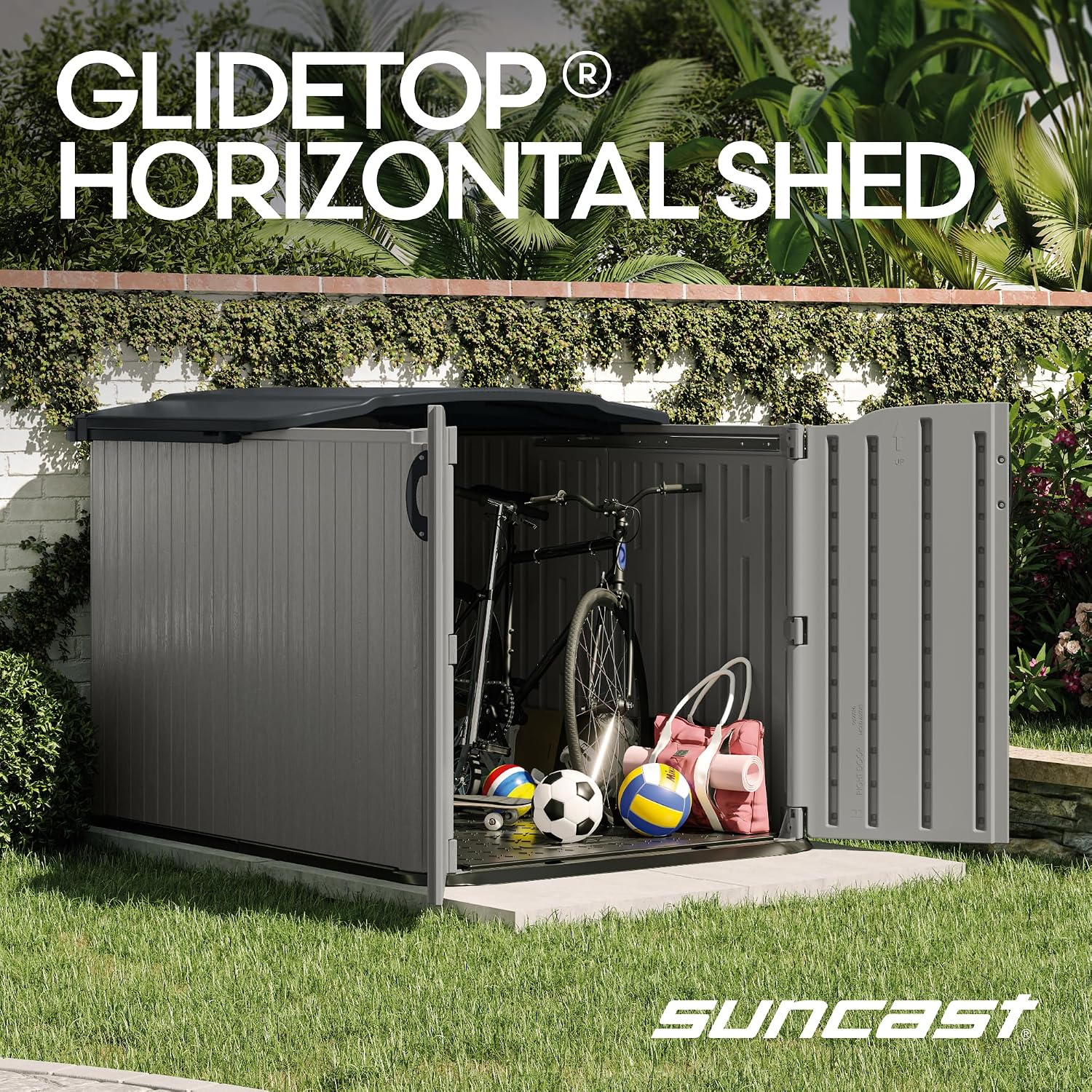 Suncast Horizontal Storage Shed review,Suncast storage shed review and rating,is Suncast horizontal shed worth buying,Suncast 98 cu ft shed review pros cons,Suncast Glidetop shed review honest opinion,Suncast outdoor storage shed review verdict setup process and initial configuration