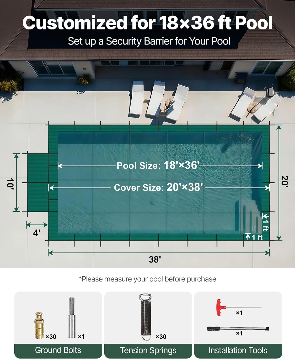 VEVOR 18x36 Inground Pool Cover Review: Honest Pros & Cons 2 VEVOR 18x36 inground pool cover review,VEVOR 18x36 inground pool cover review and rating,is VEVOR pool safety cover worth buying,VEVOR pool cover review pros cons,VEVOR inground pool cover review verdict,VEVOR mesh pool cover review honest opinion setup process and initial configuration